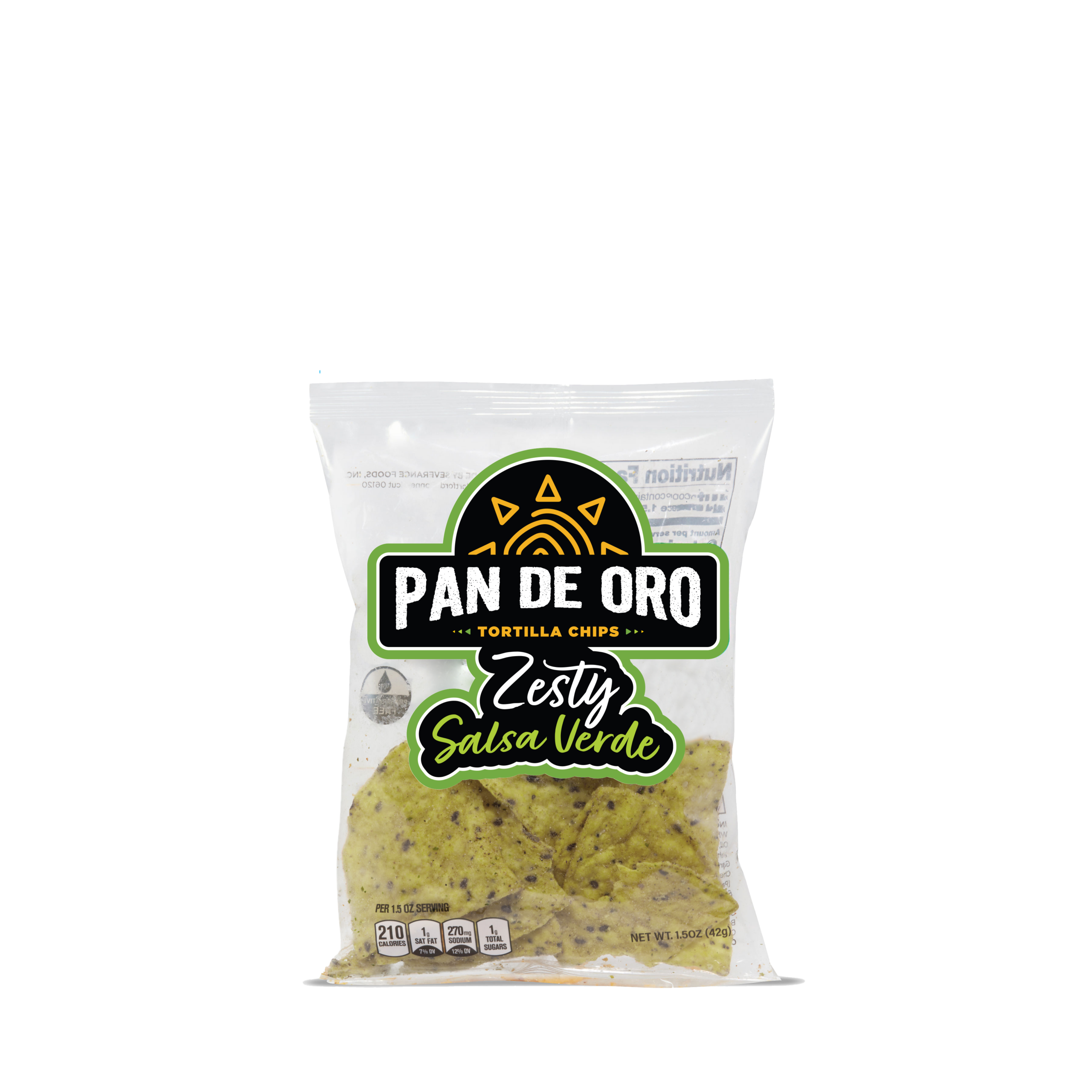 Zesty Salsa Verde Corn Tortilla Chips 1.5oz Bag 36 Pack